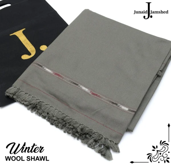 J. WOOL SHAWL MOUSE GRAY COLOR 50% OFF